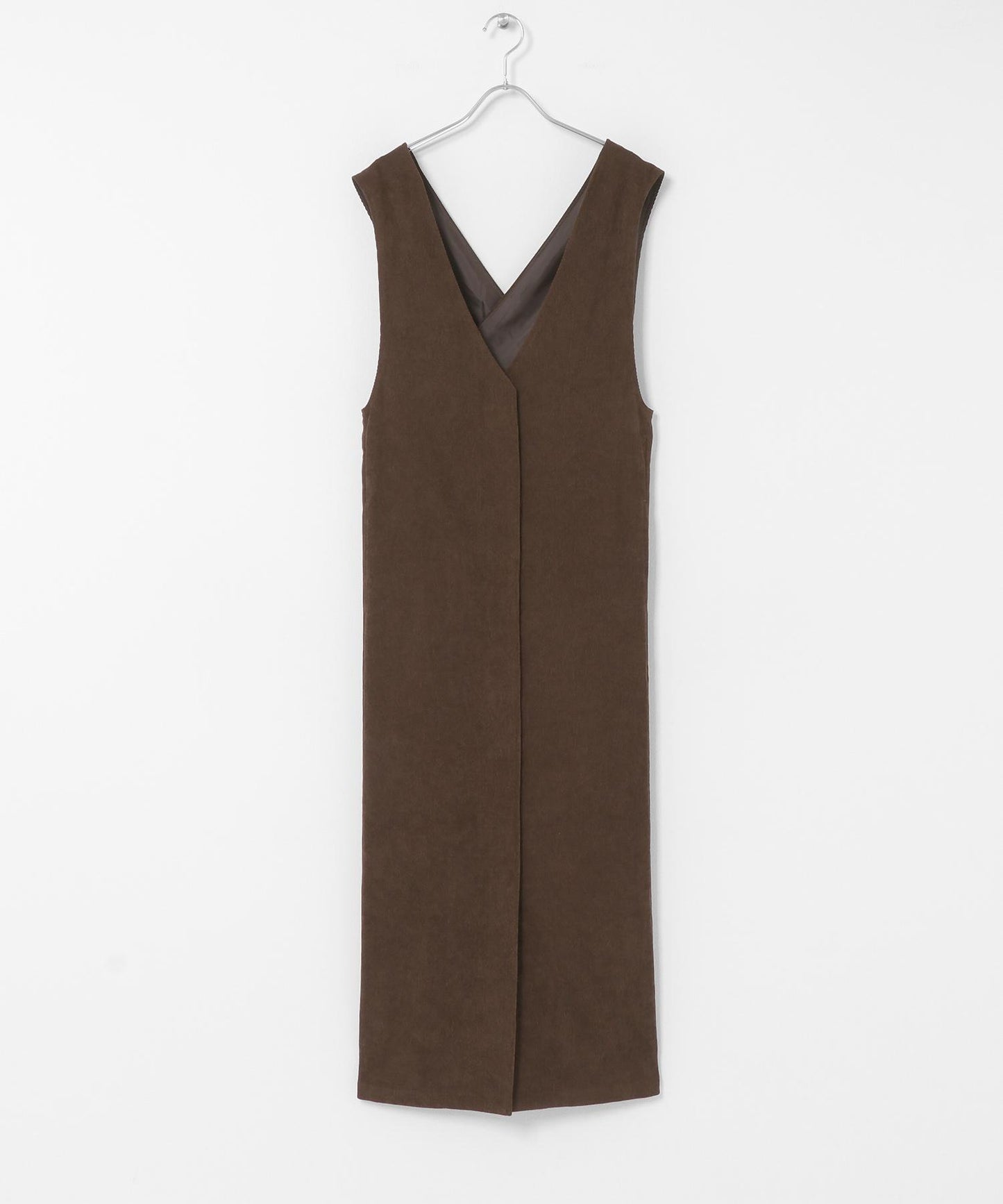 燈芯絨吊帶連衣裙