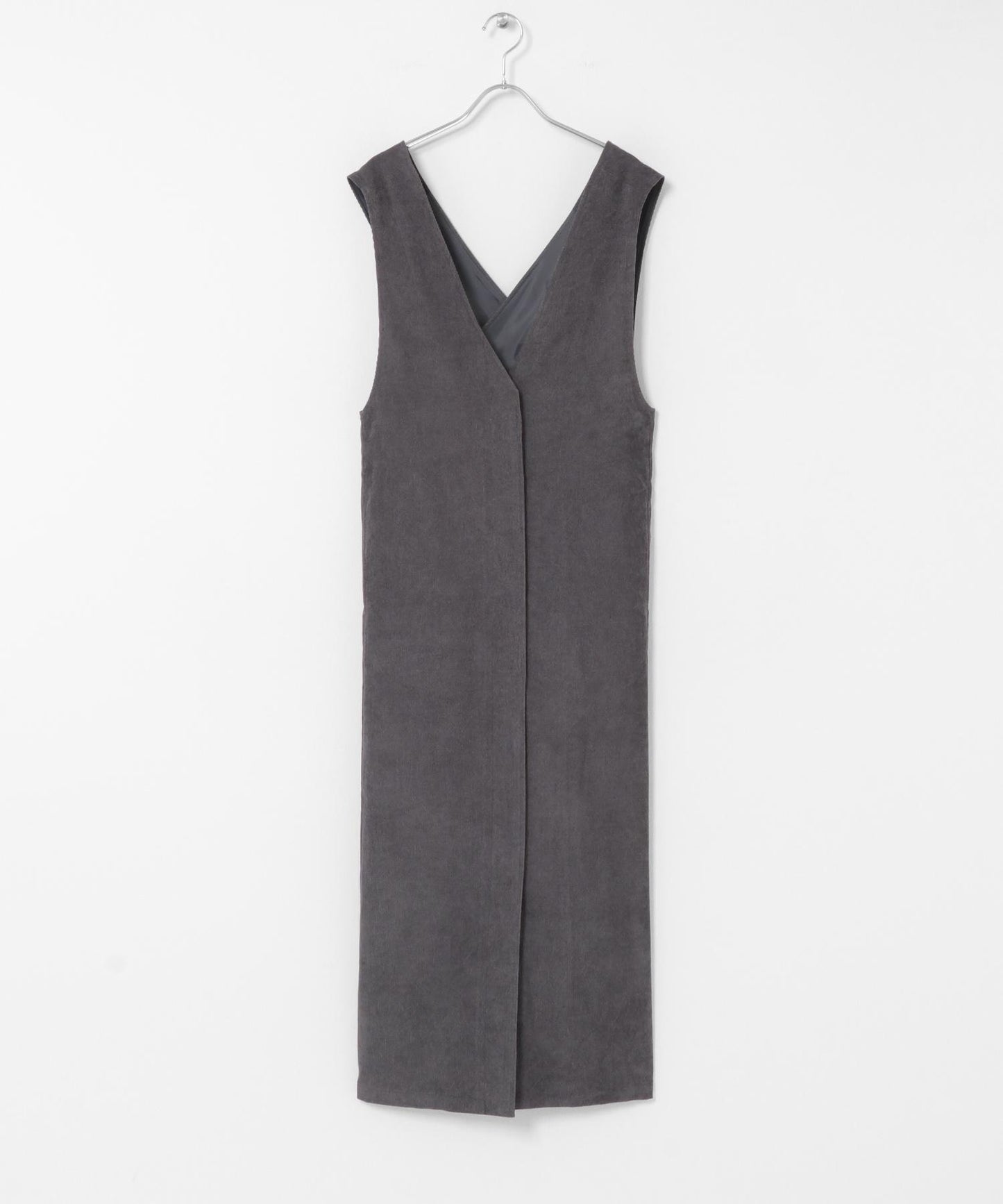 燈芯絨吊帶連衣裙