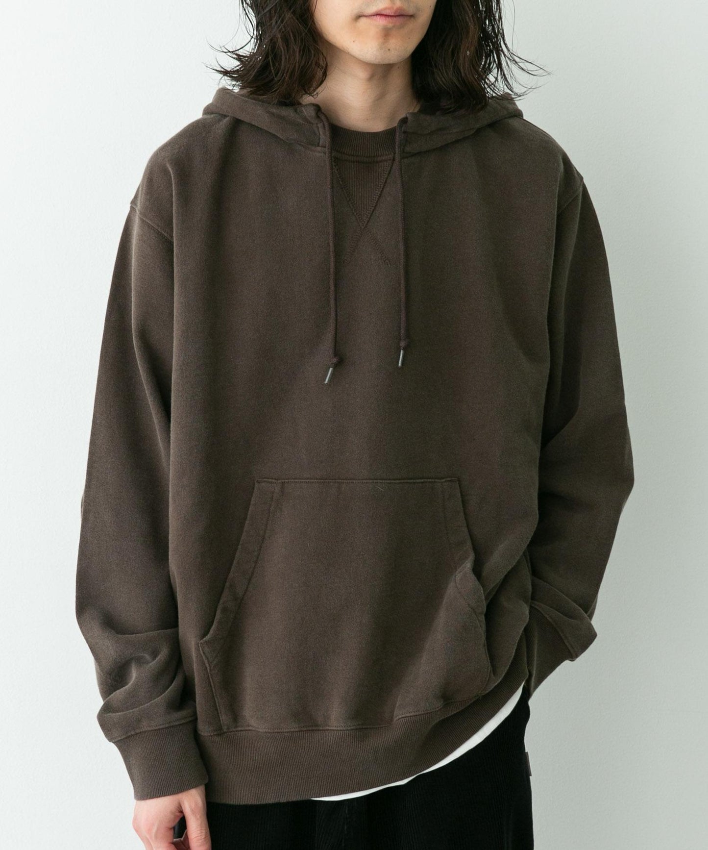 復古風格拼接連帽衛衣