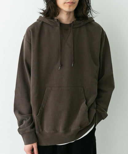 復古風格拼接連帽衛衣