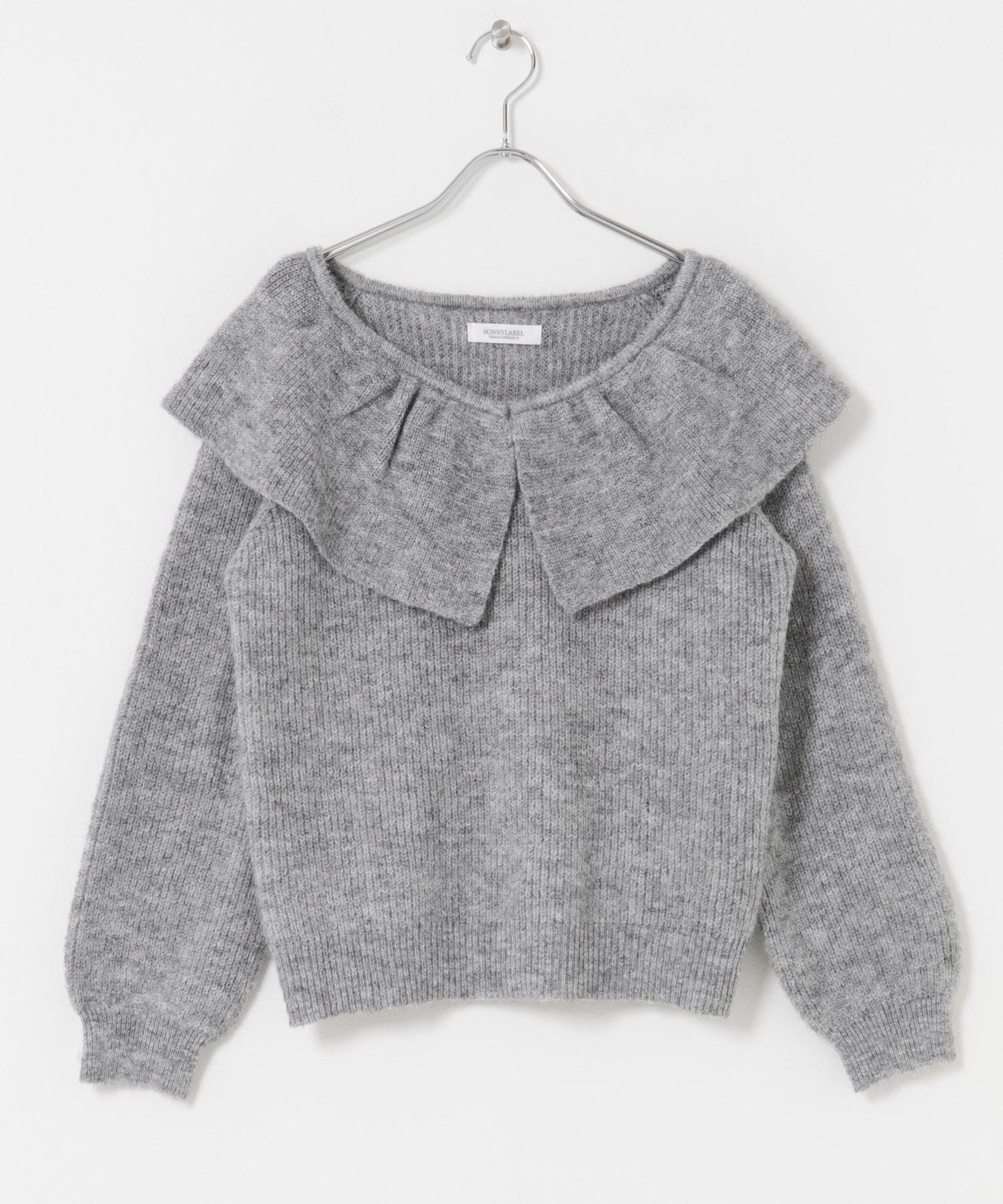 荷葉邊領針織衫