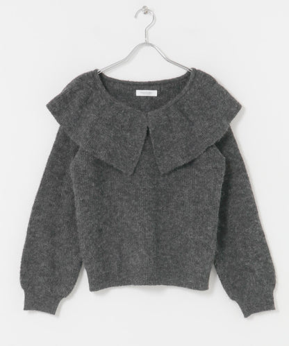 荷葉邊領針織衫