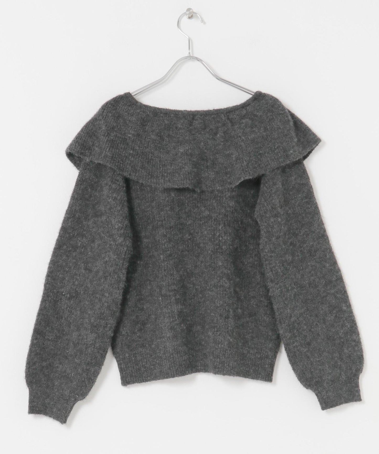 荷葉邊領針織衫