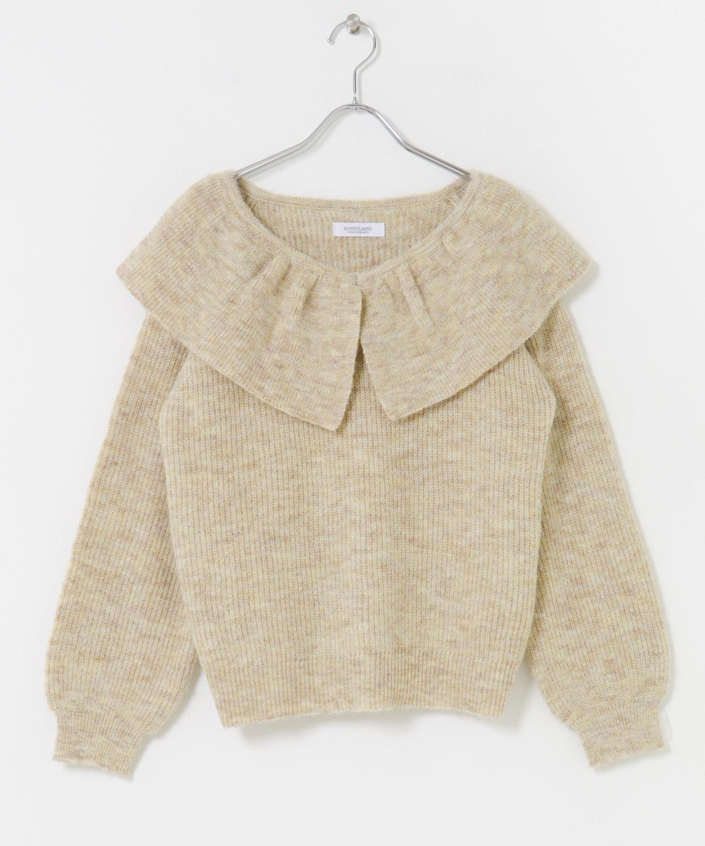 荷葉邊領針織衫