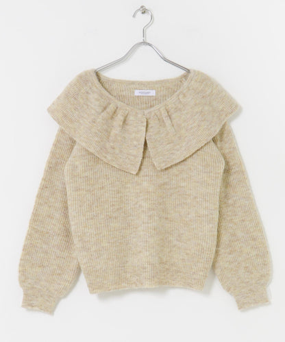 荷葉邊領針織衫