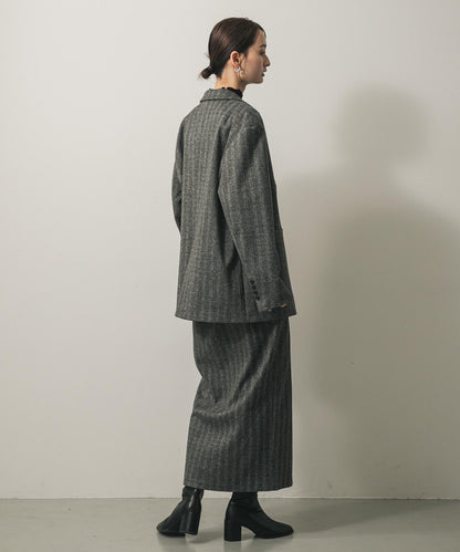 針織羊毛混紡西裝外套