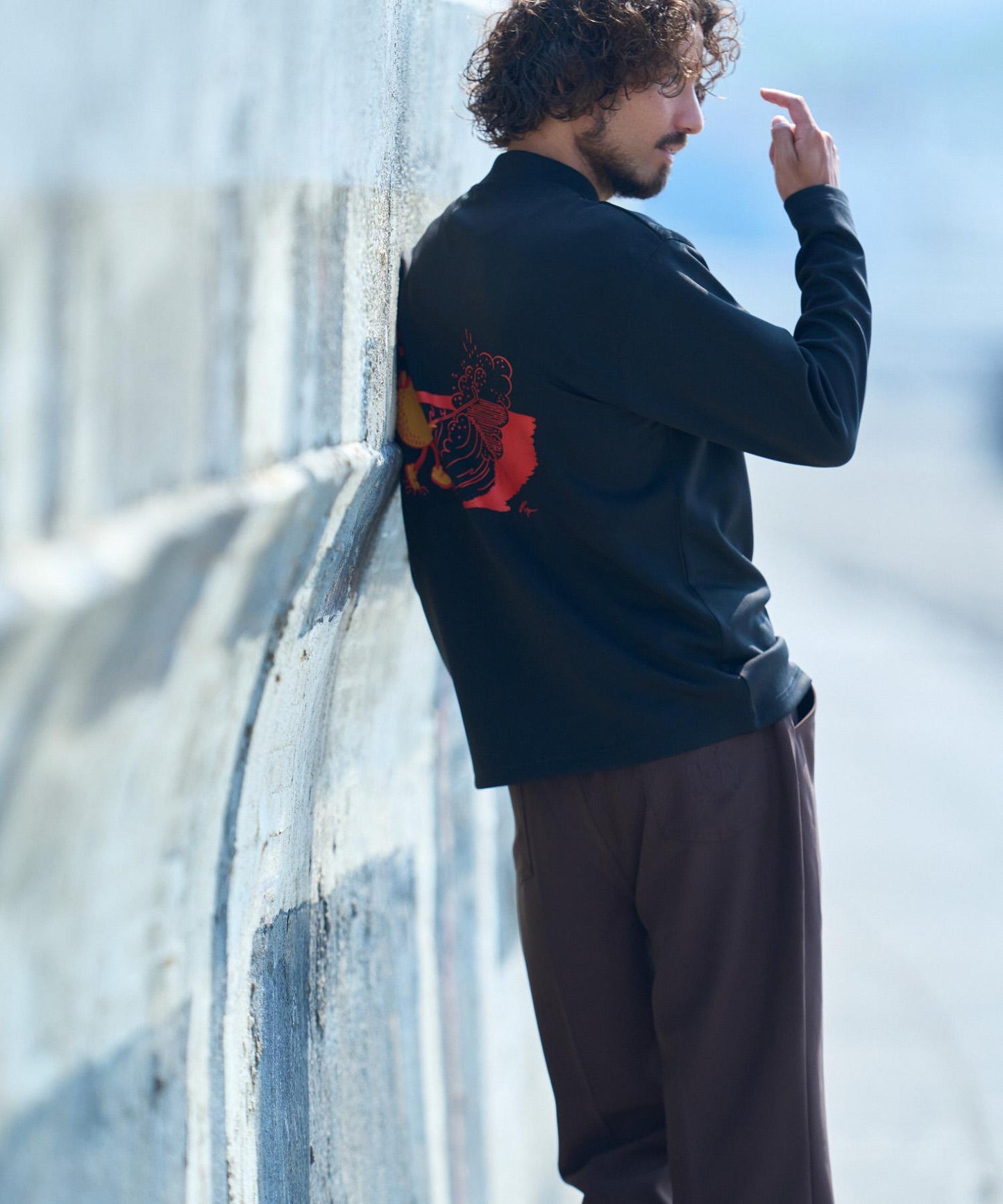 OOPS×RYUAMBE 高領長袖T恤