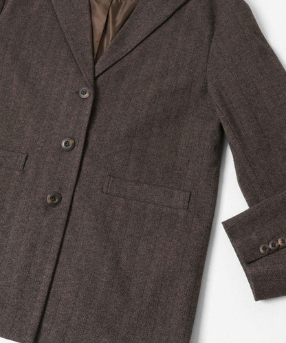針織羊毛混紡西裝外套