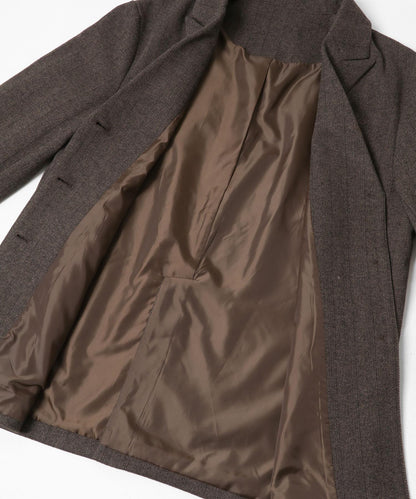 針織羊毛混紡西裝外套