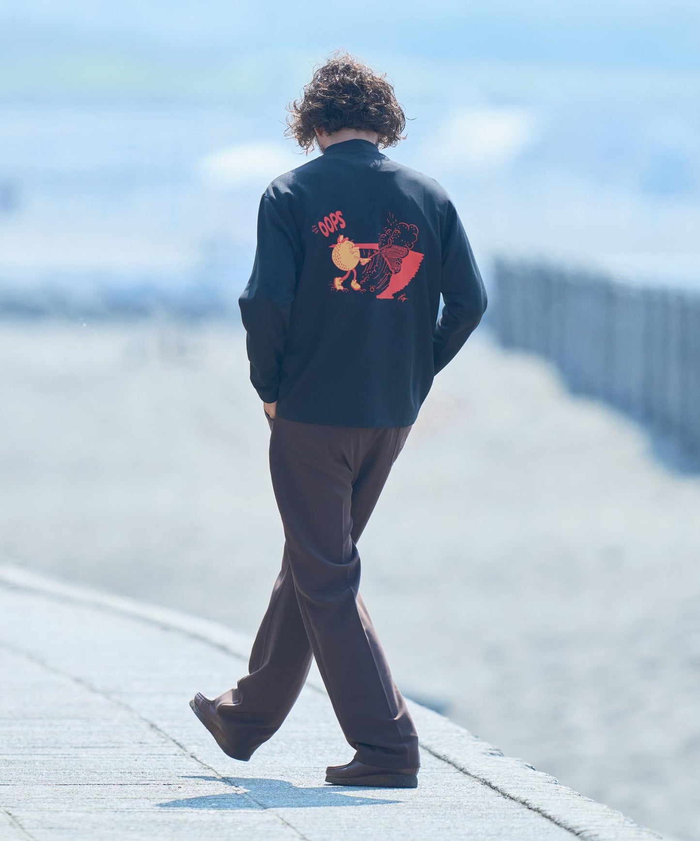 OOPS×RYUAMBE 高領長袖T恤