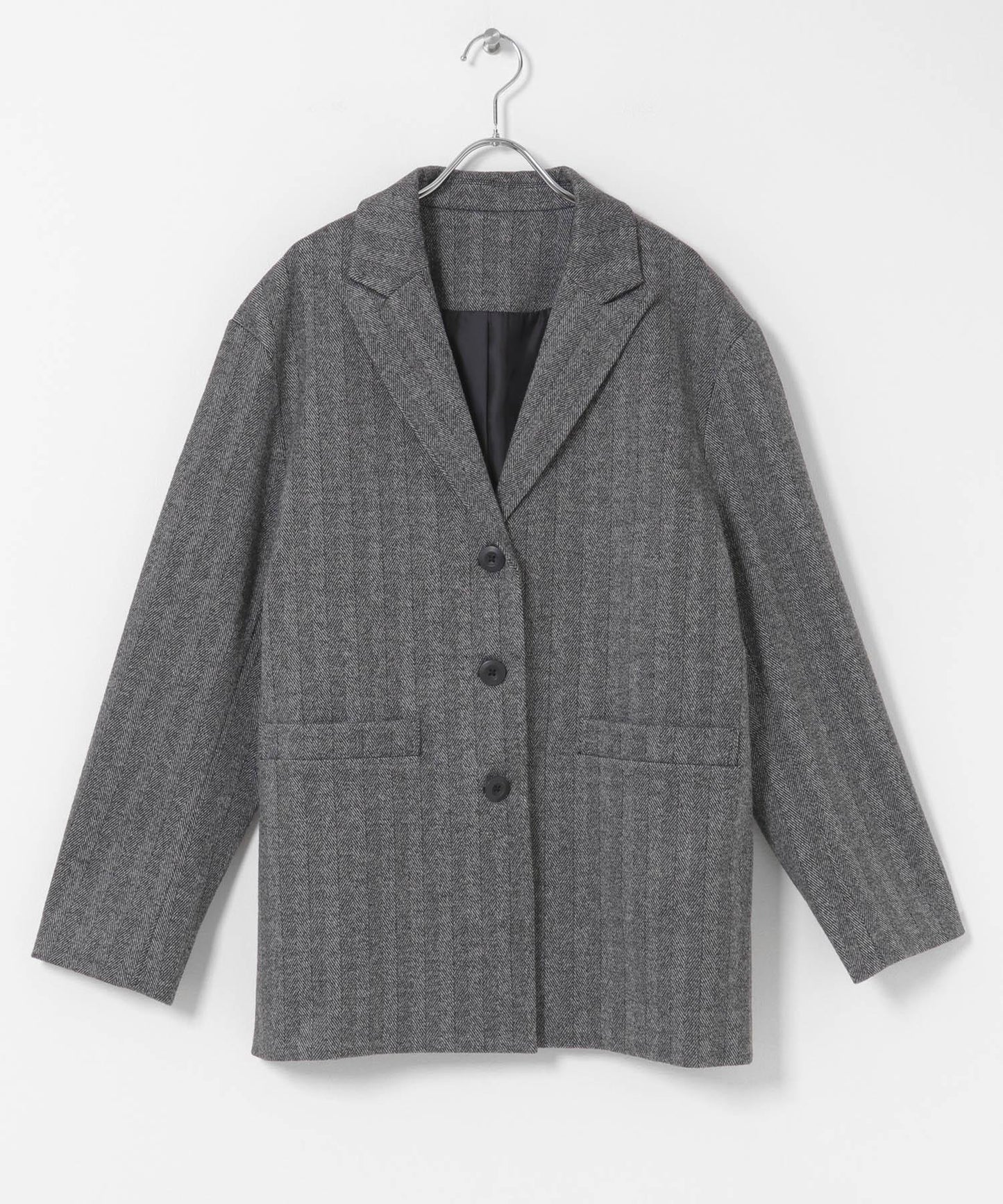 針織羊毛混紡西裝外套