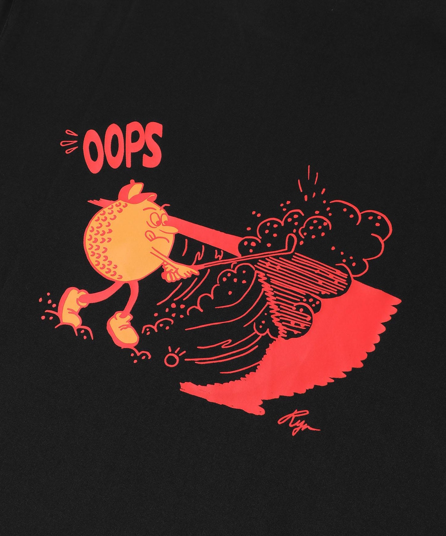 OOPS×RYUAMBE 高領長袖T恤