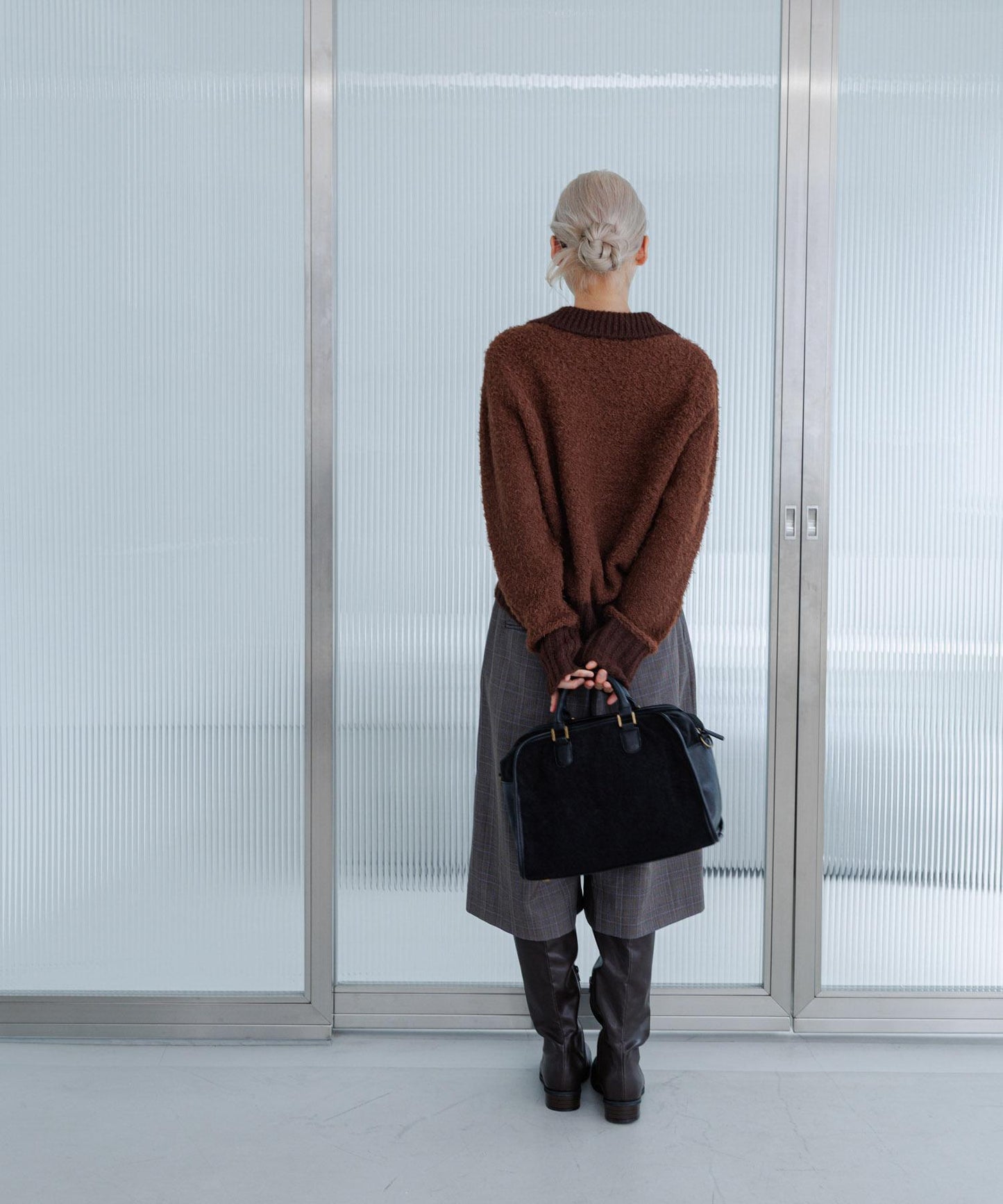 前扣泰迪熊針織衫