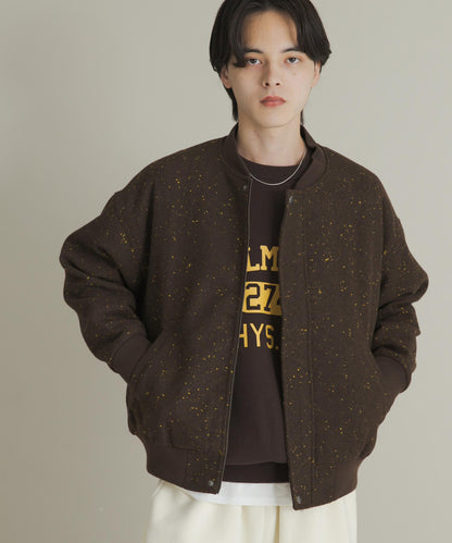 羊毛觸感雜色夾克