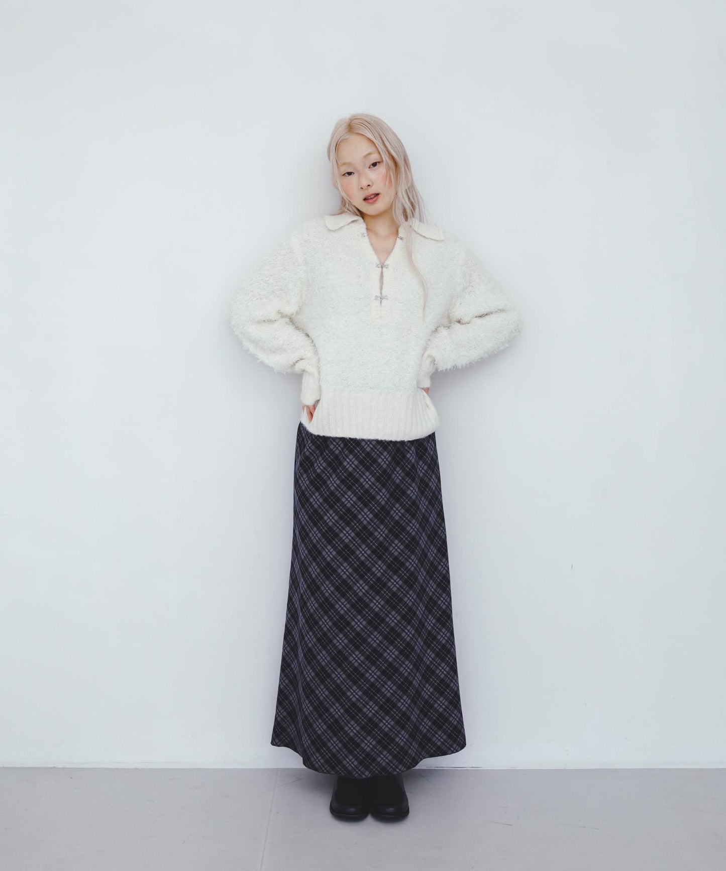 前扣泰迪熊針織衫