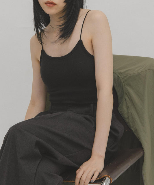 桃皮絨帶胸墊吊帶背心