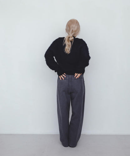 前扣泰迪熊針織衫