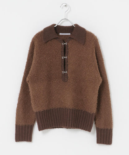 前扣泰迪熊針織衫