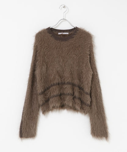 線條設計長毛針織衫