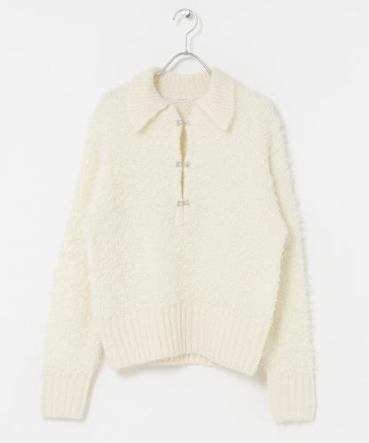 前扣泰迪熊針織衫