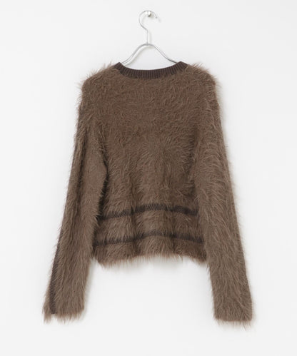 線條設計長毛針織衫