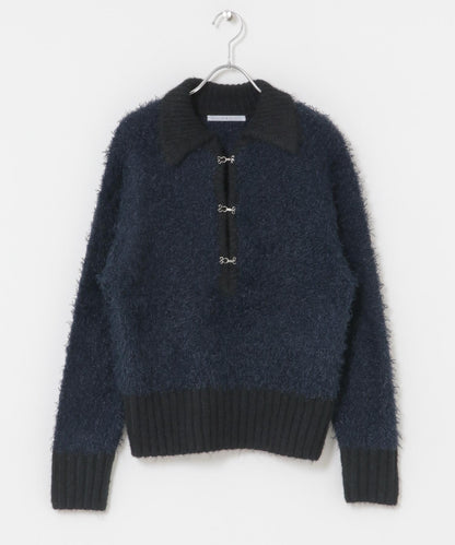 前扣泰迪熊針織衫