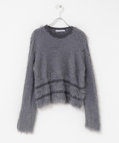 線條設計長毛針織衫