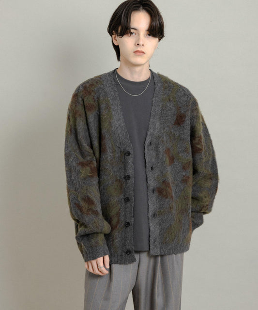 樹形迷彩針織開衫