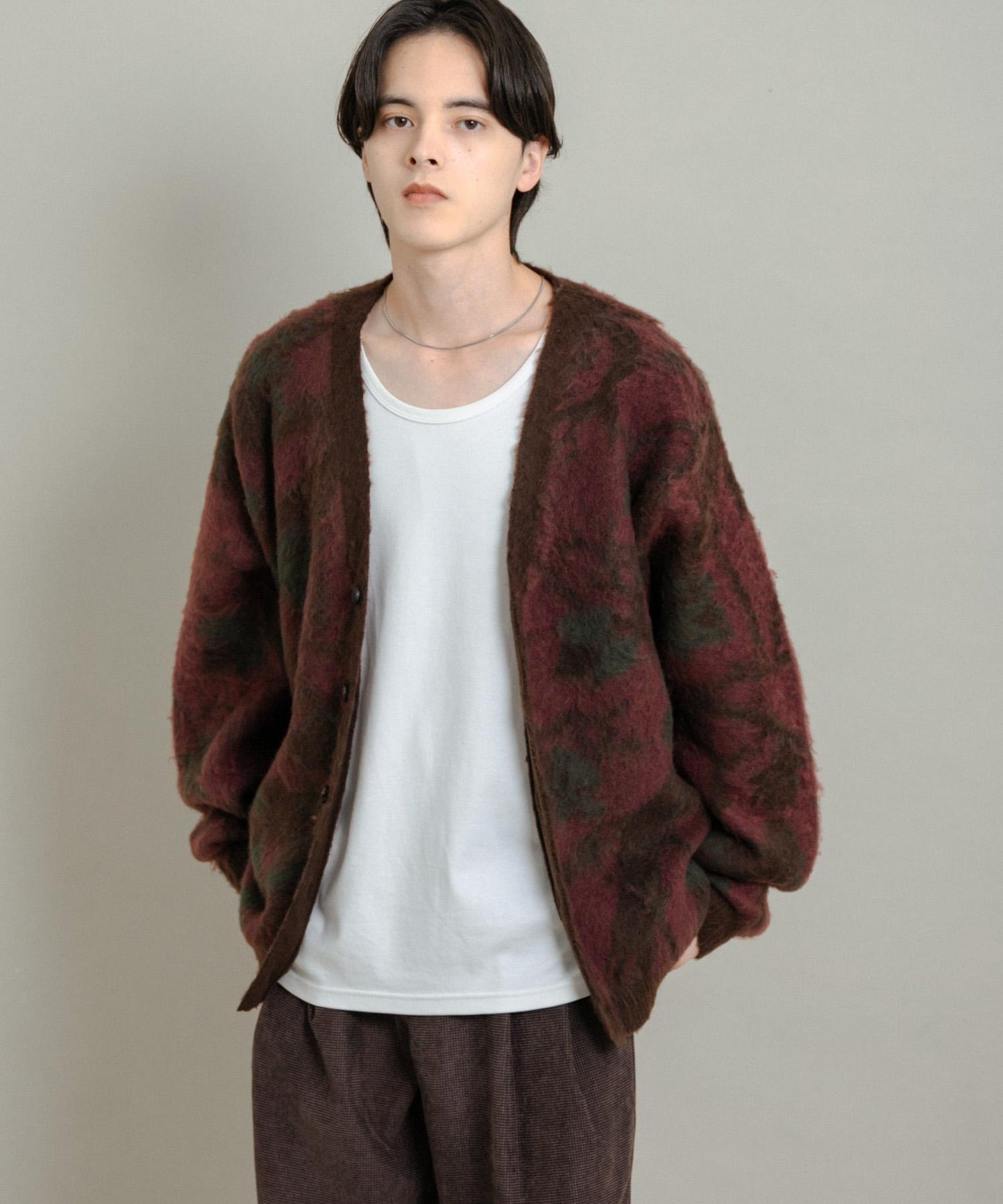 樹形迷彩針織開衫