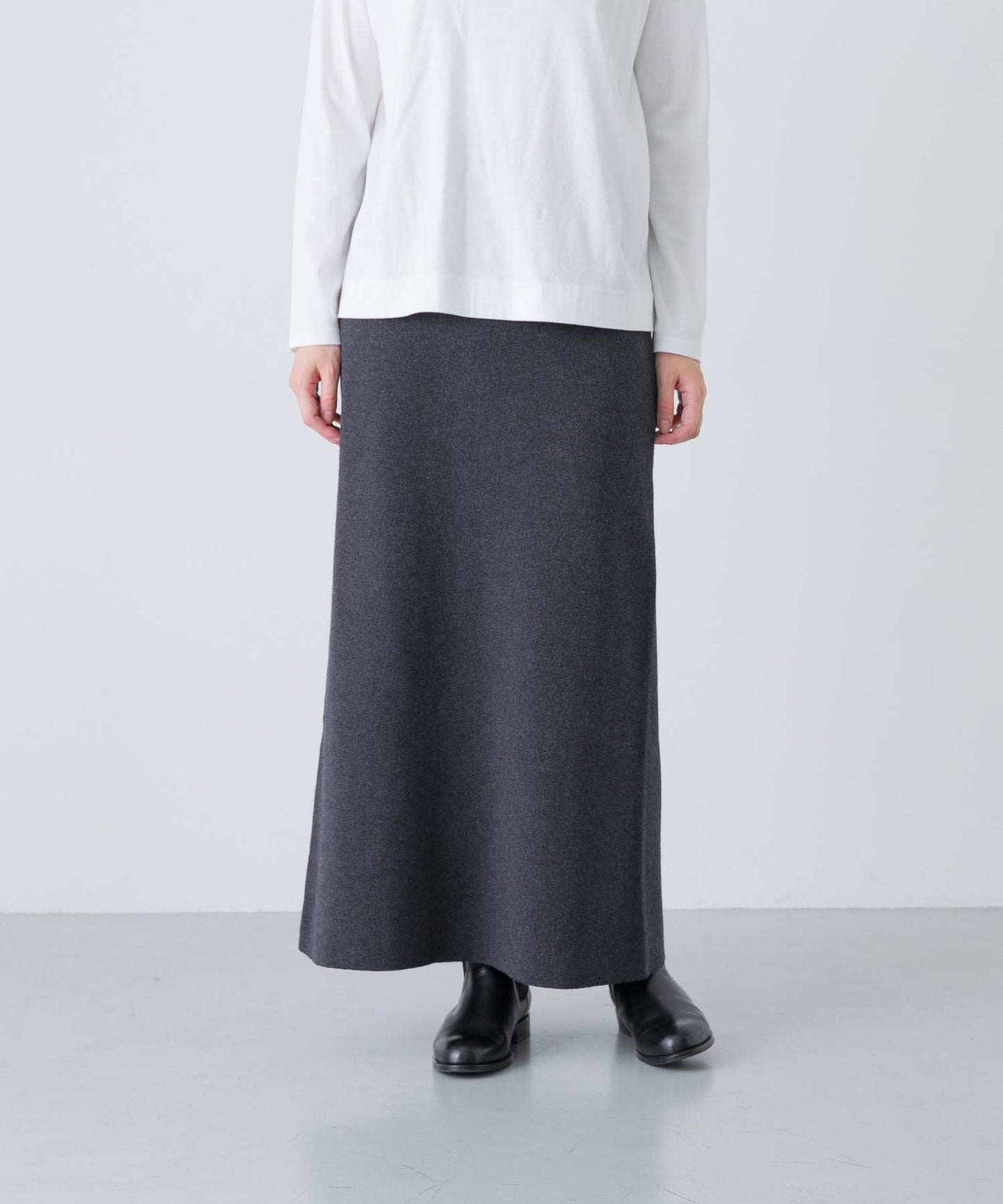 棉羊絨針織半身裙