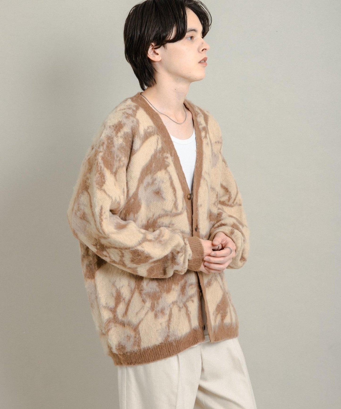 樹形迷彩針織開衫