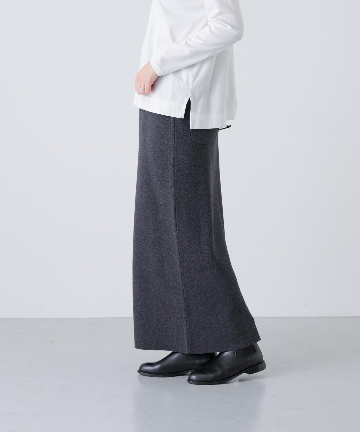 棉羊絨針織半身裙