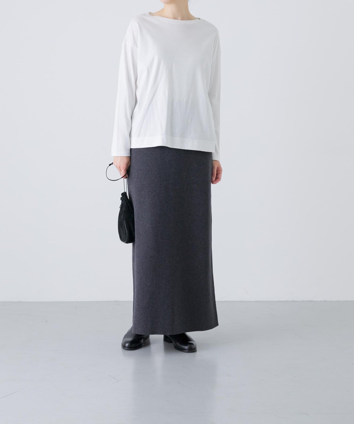 棉羊絨針織半身裙