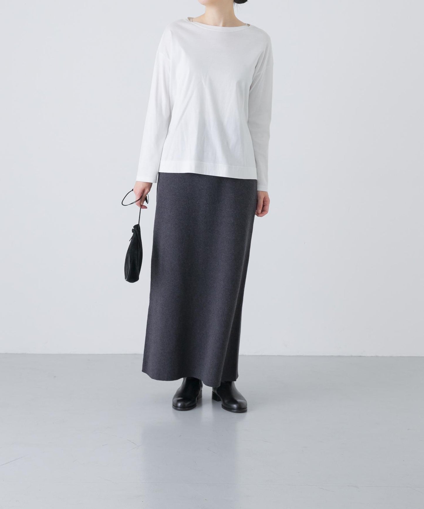 棉羊絨針織半身裙