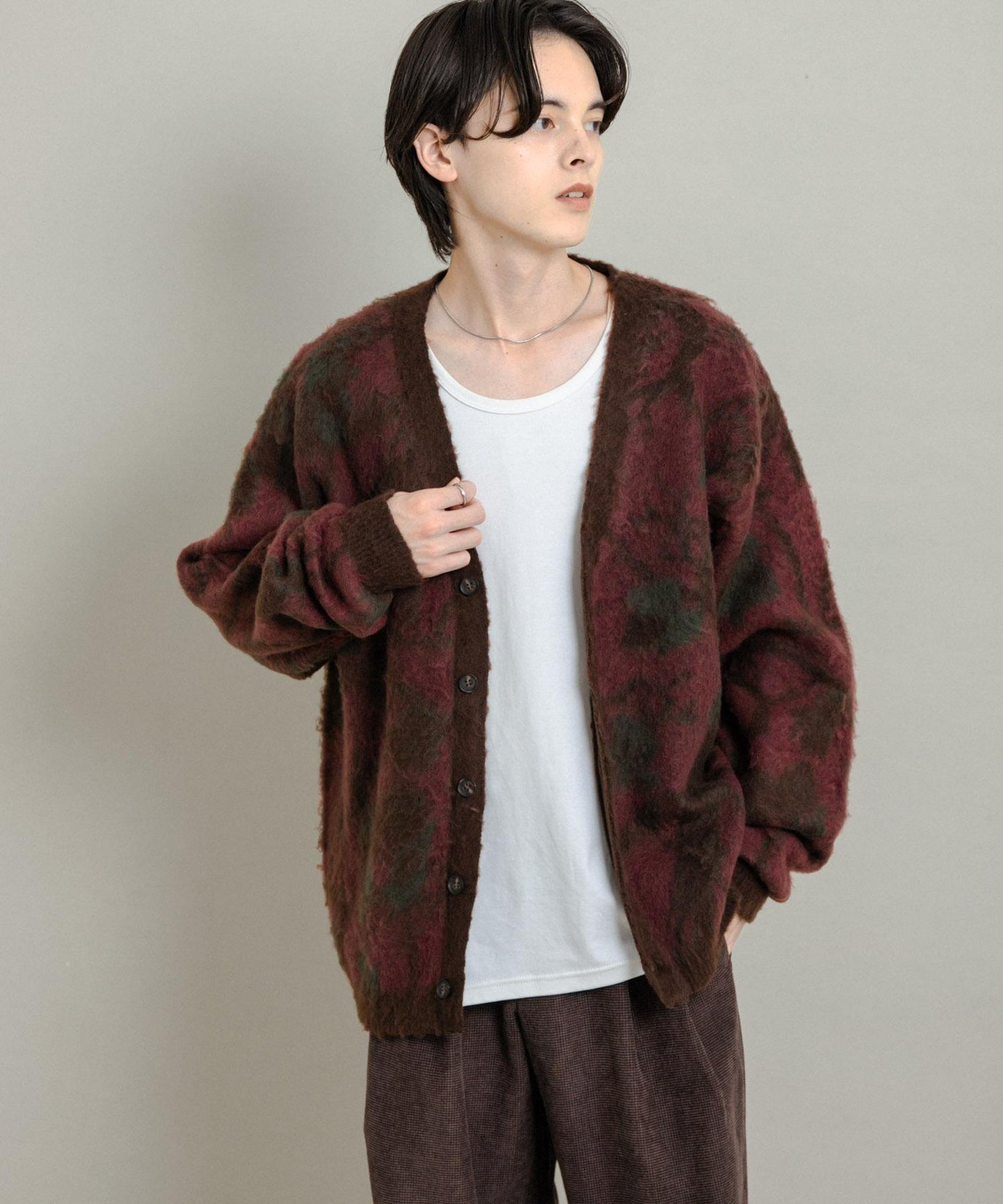 樹形迷彩針織開衫