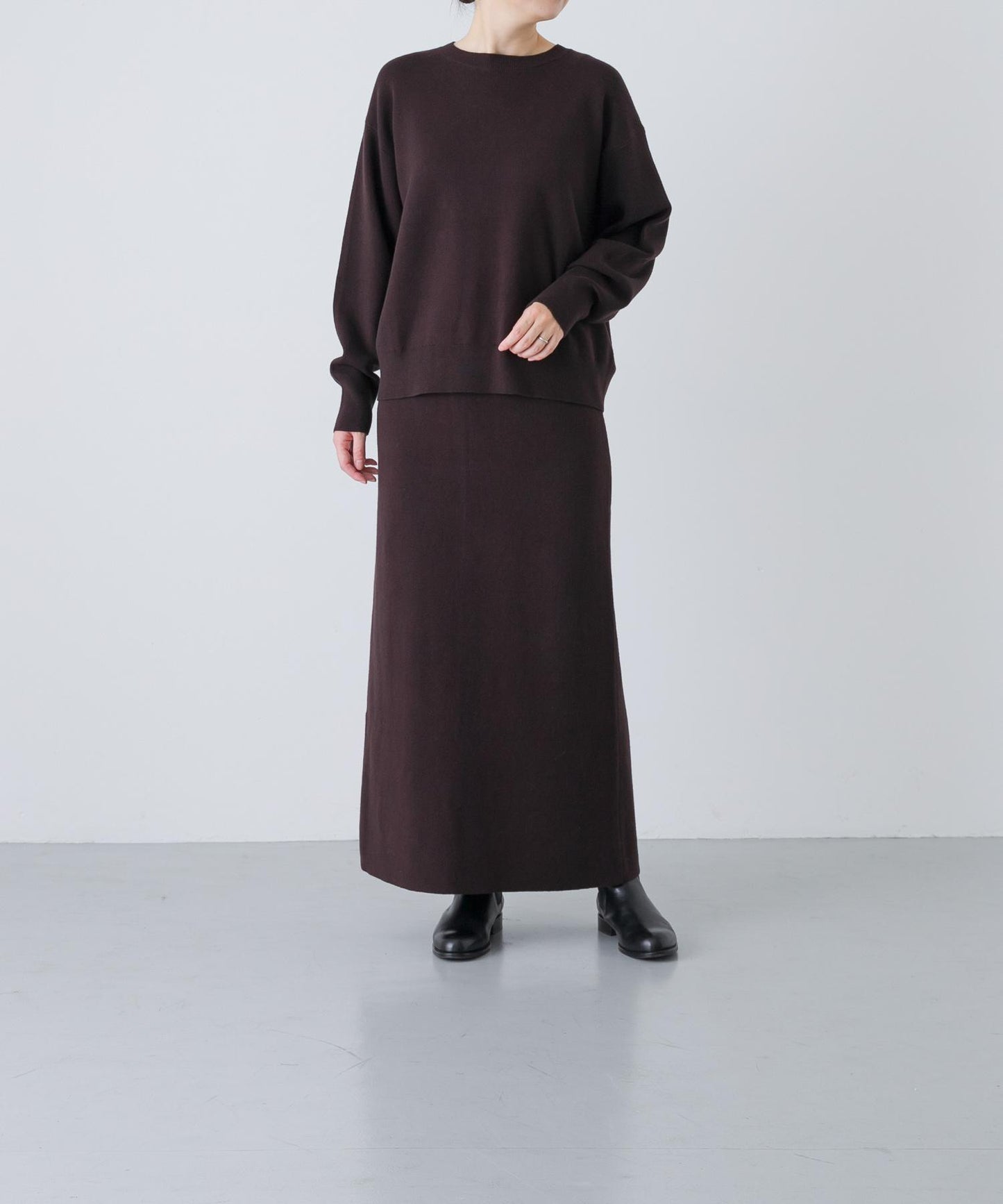 棉羊絨針織半身裙