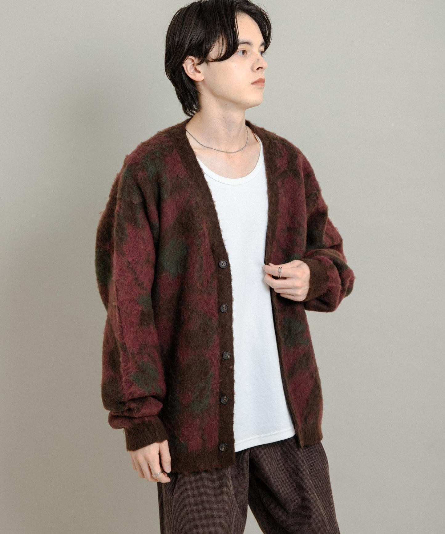 樹形迷彩針織開衫