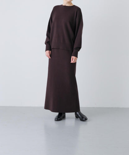 棉羊絨針織半身裙