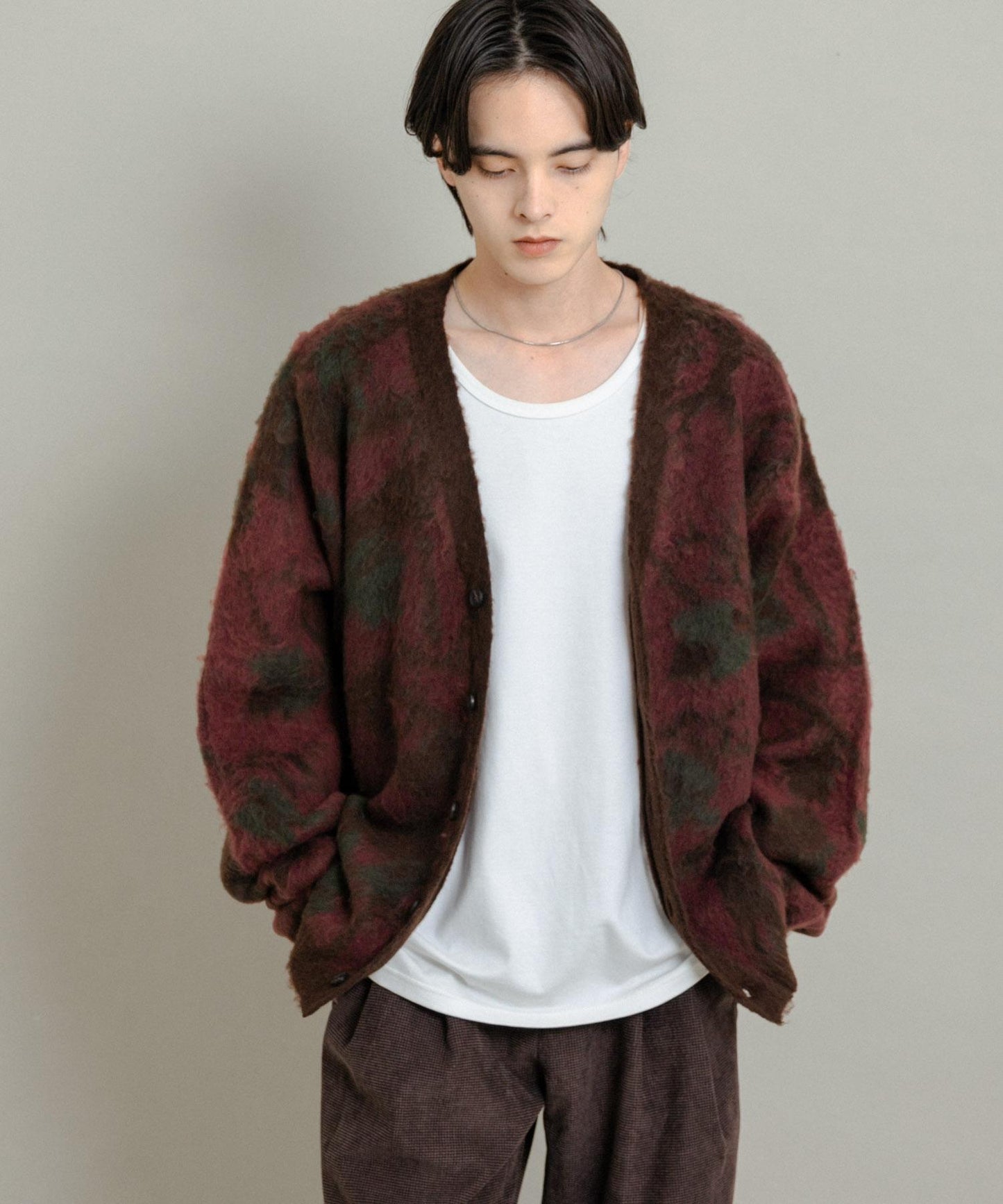 樹形迷彩針織開衫