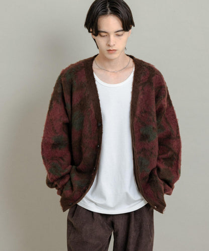 樹形迷彩針織開衫