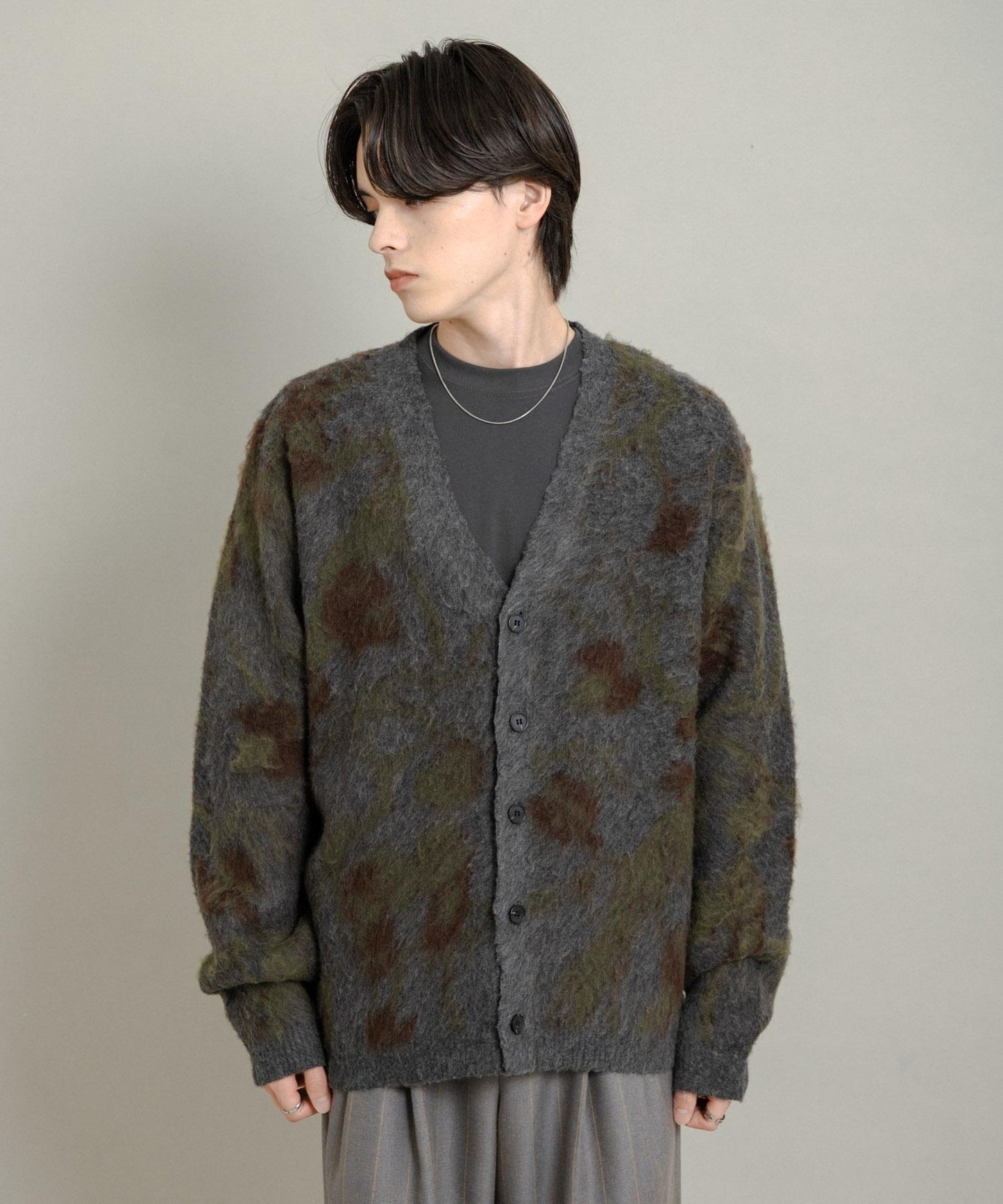 樹形迷彩針織開衫