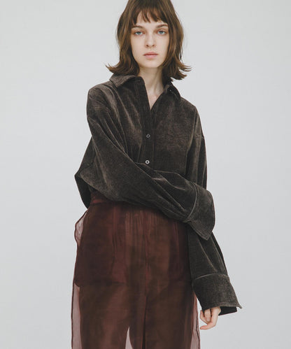 褶皺天鵝絨襯衫