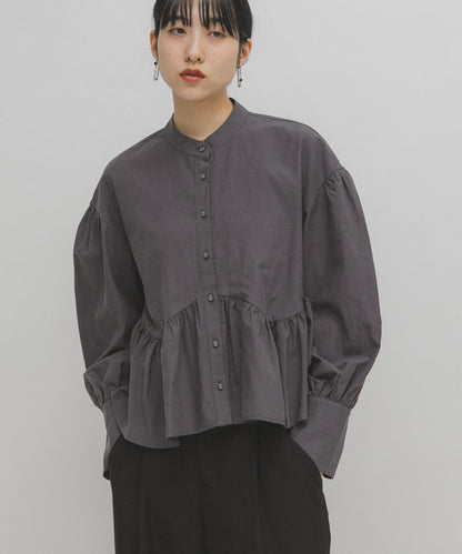 不對稱拼接襯衫