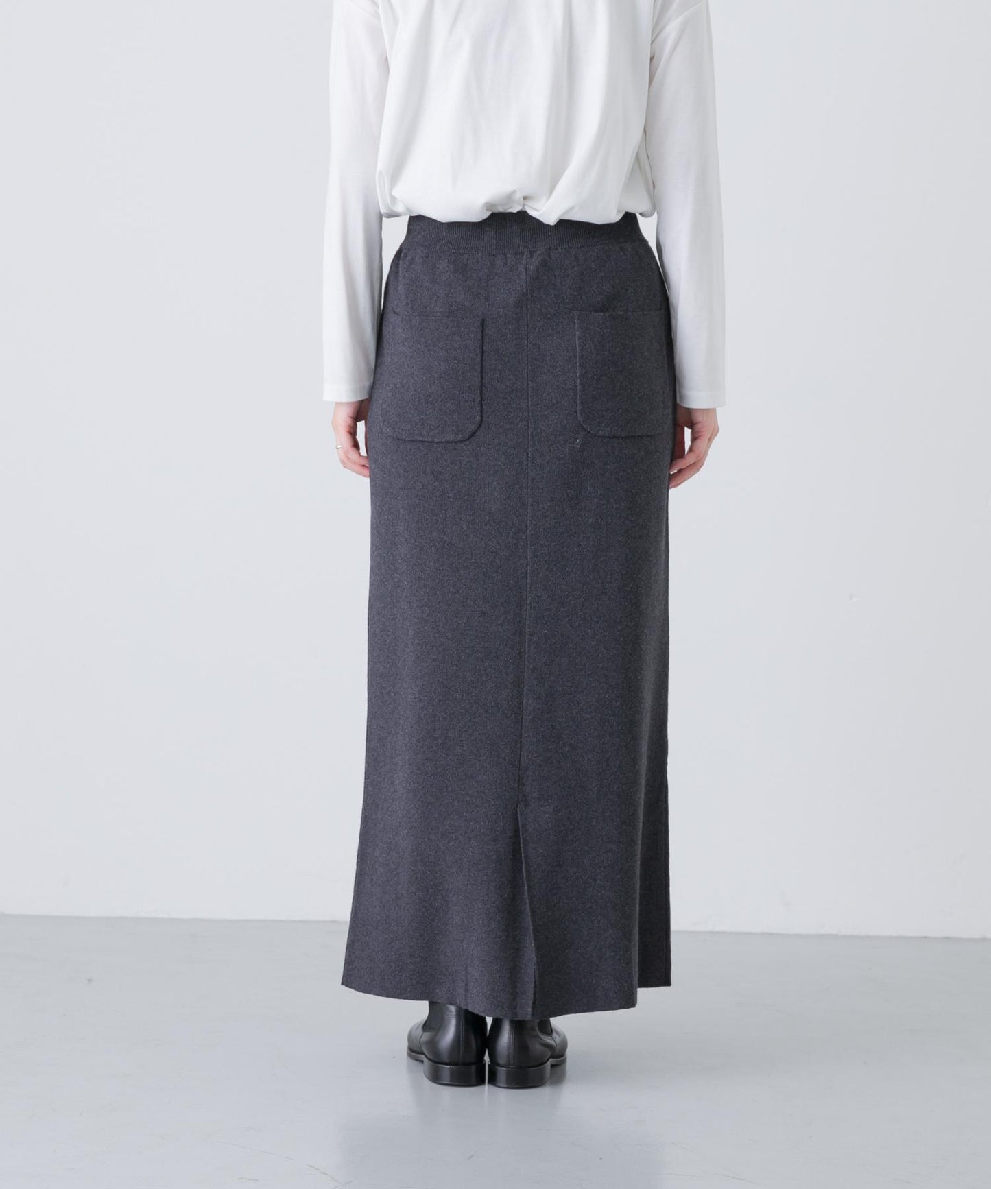 棉羊絨針織半身裙