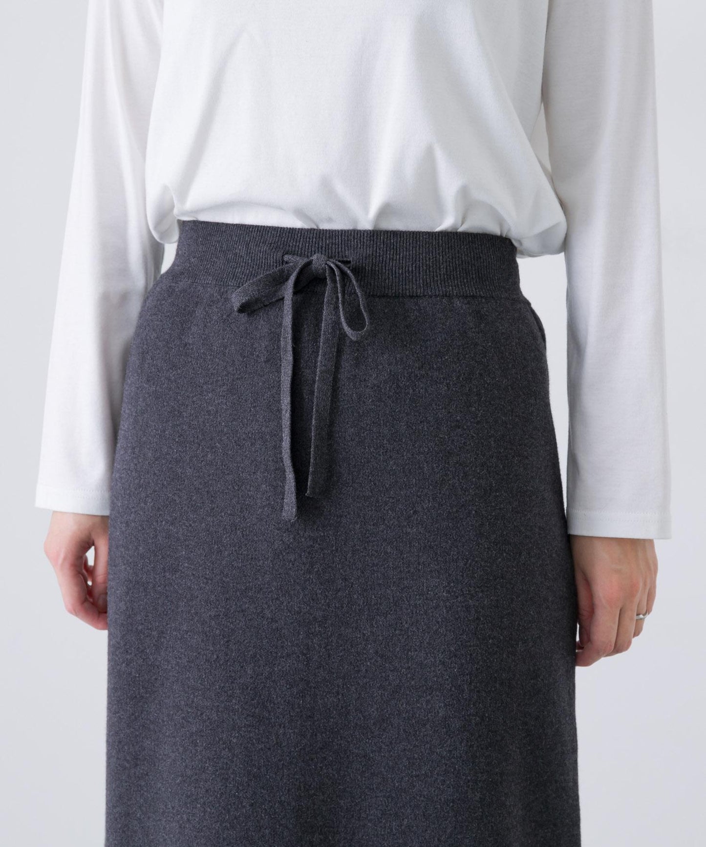 棉羊絨針織半身裙