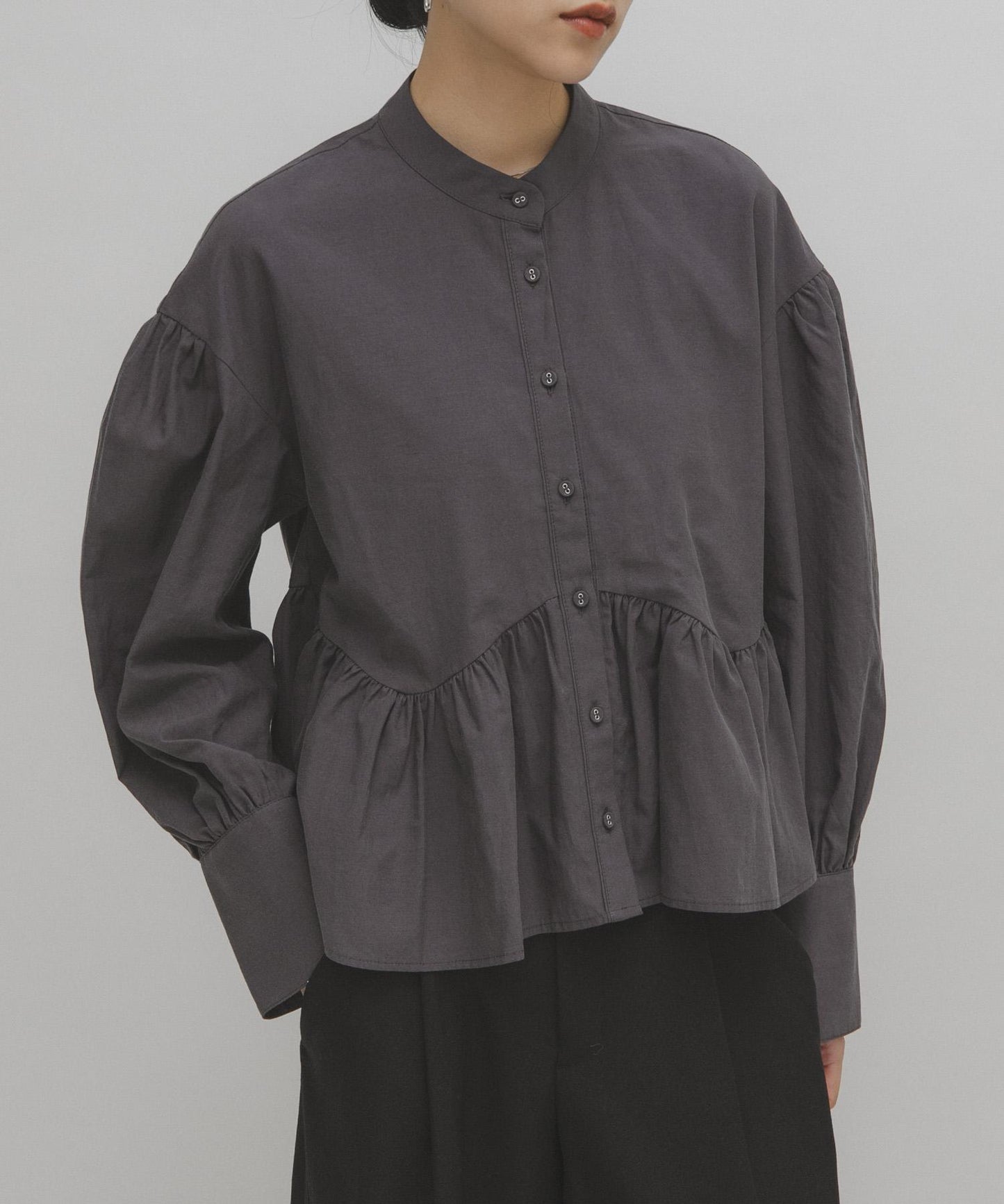 不對稱拼接襯衫