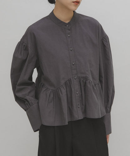 不對稱拼接襯衫