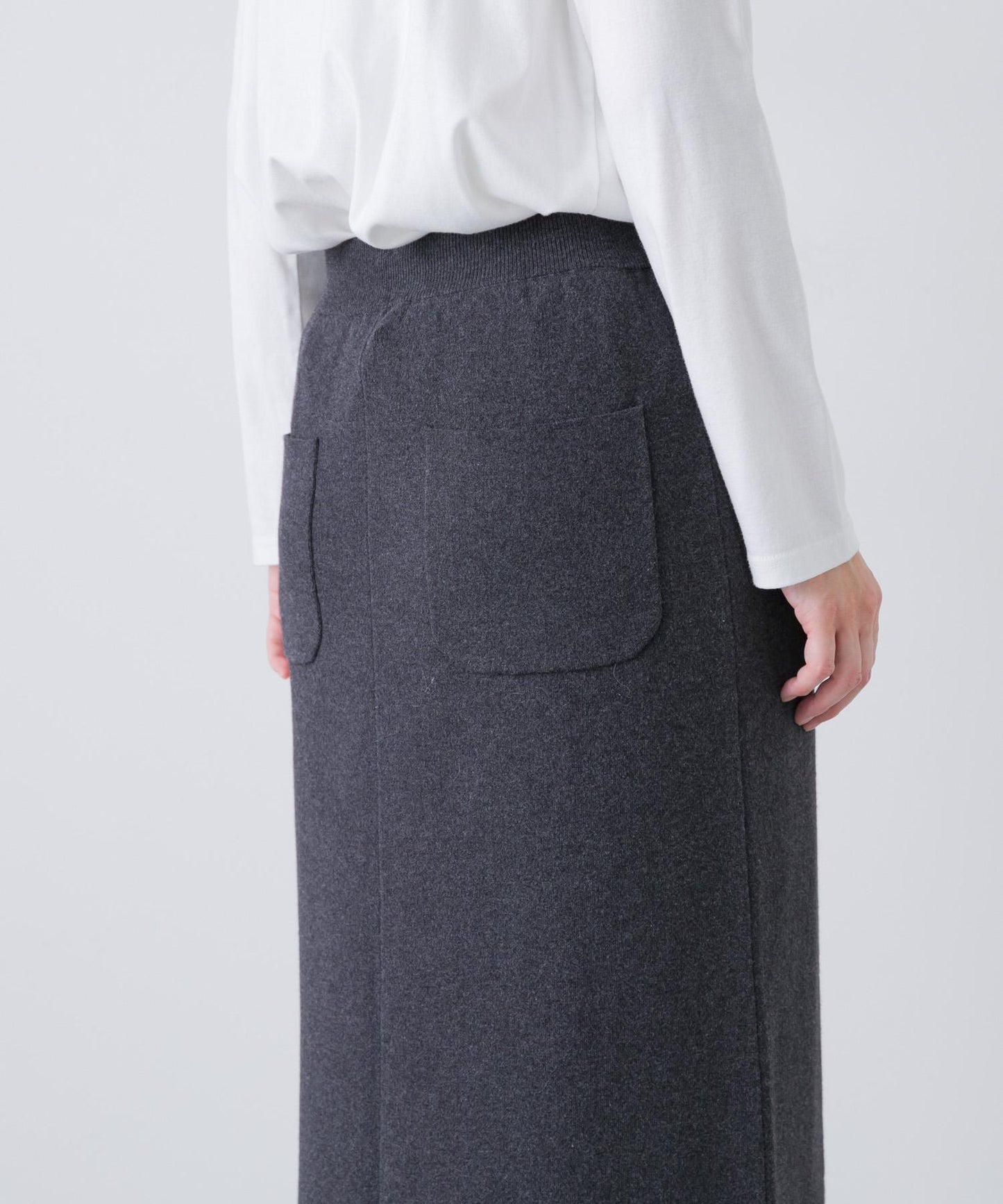 棉羊絨針織半身裙