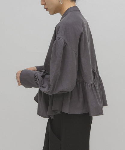 不對稱拼接襯衫