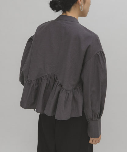 不對稱拼接襯衫